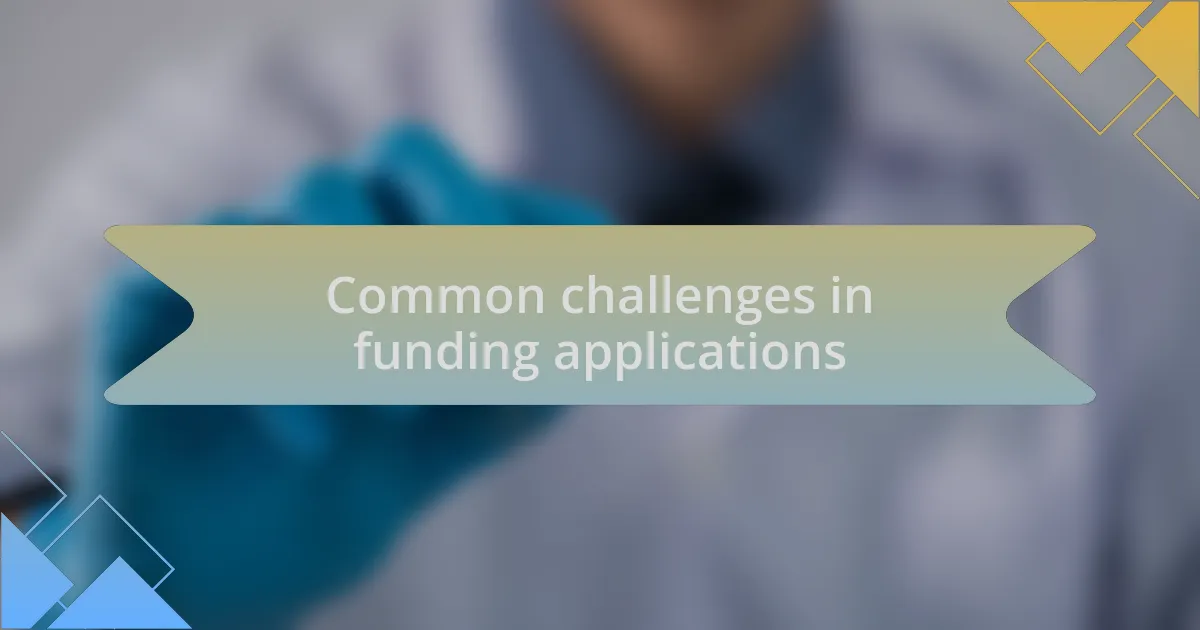 Common challenges in funding applications